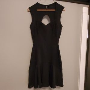 Black short trumpet fit dress